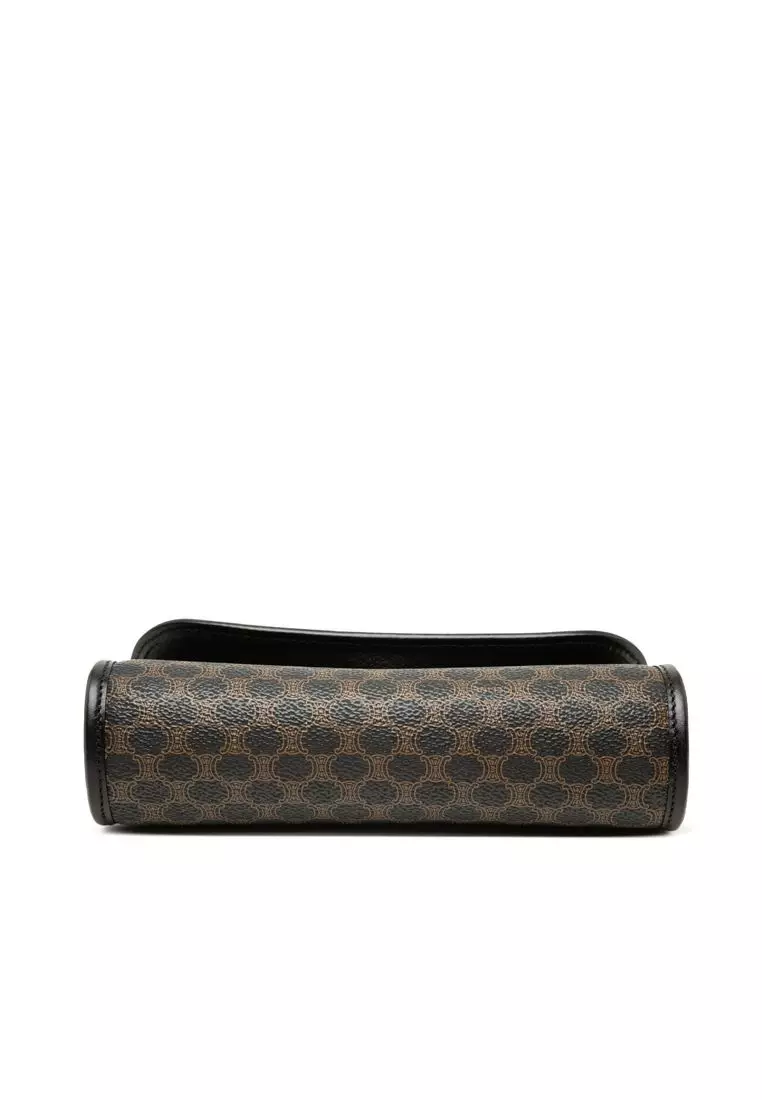 Pre-Loved Celine Macadam Coated Canvas Clutch