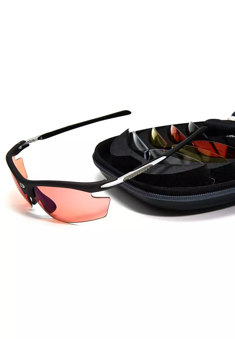 Rydon Sports Performance Sunglasses – Matte Black Interchangeable Lens |UV Protection