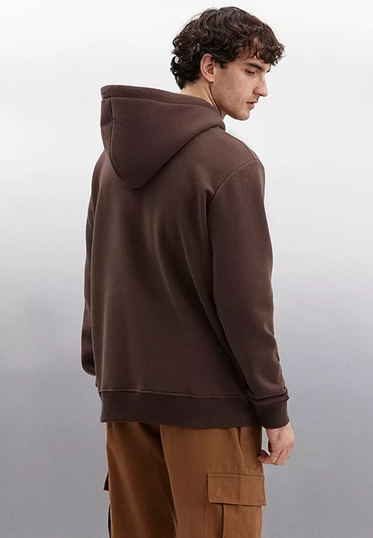 Jorge Soft Hooded Organic Cotton Kangaroo Pocket Regular Sweatshirt