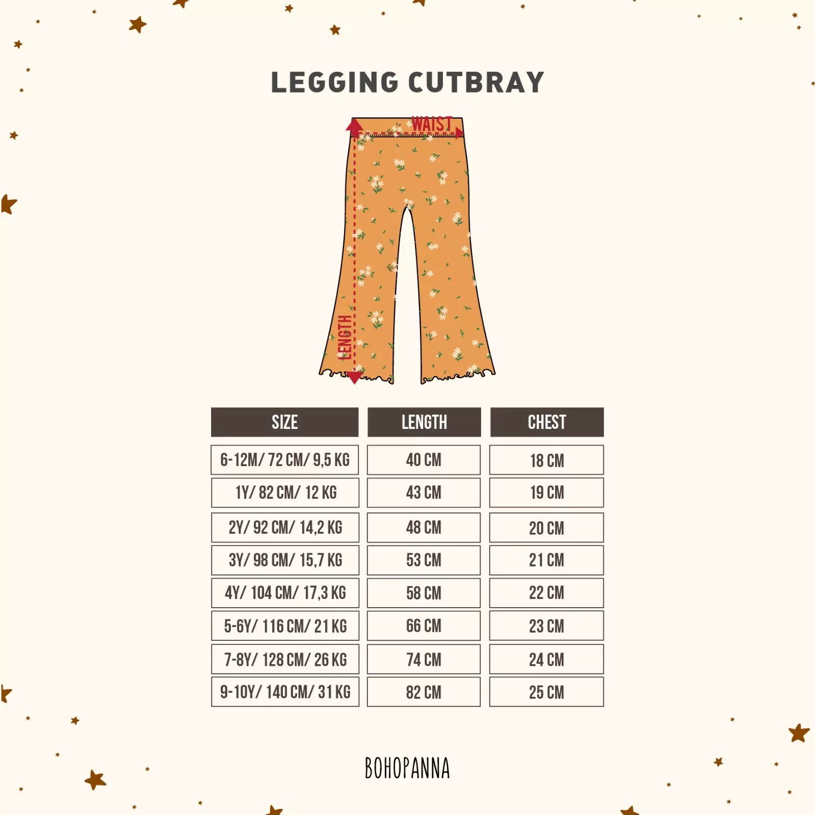 BOHOPANNA - CUTBRAY LEGGING PANTS - CELANA ANAK
