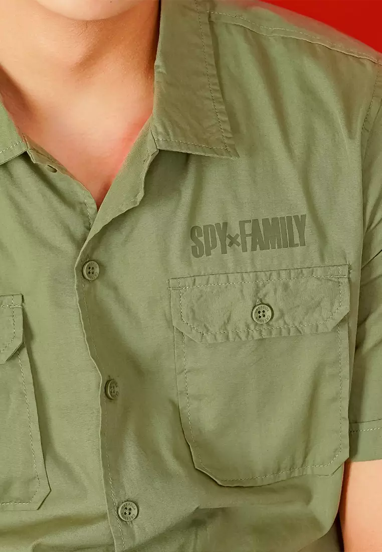 Cressida X SpyxFamily Kemeja Regular Men Green Sage - 3225F029G
