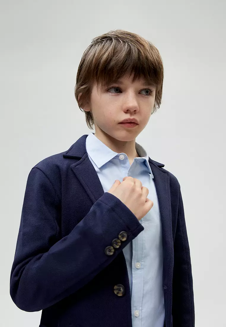 Textured Regular Fit Suit Blazer