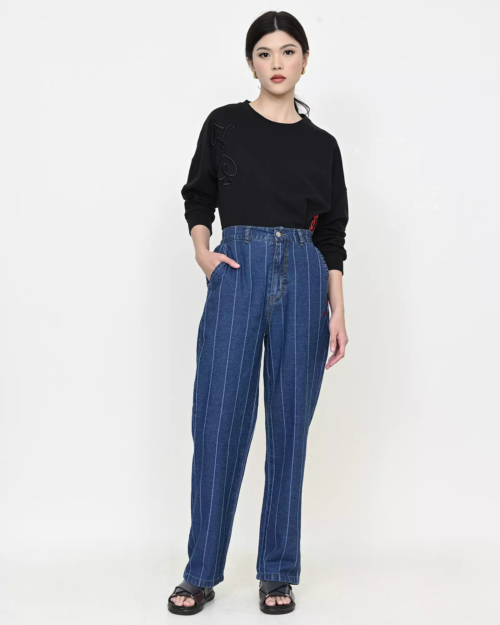 Geulis.id KAYRIN DENIM PANTS - Darkblue