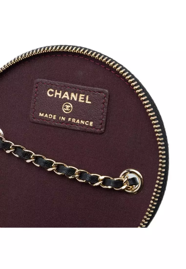 Pre-Loved Chanel Quilted Lambskin Chain And Charm Vanity Case