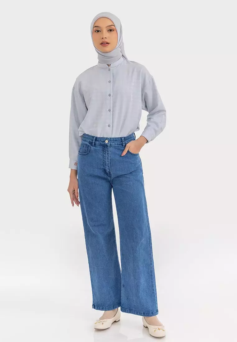 Ria Miranda Blue Denim Claris Pants