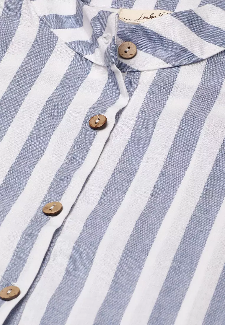 Blue Striped Long Sleeve Shirt