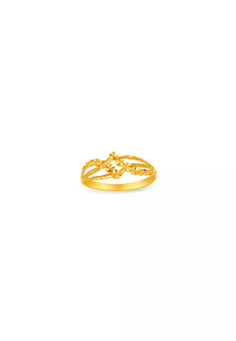 916/22K Gold Minimalist Ring C49