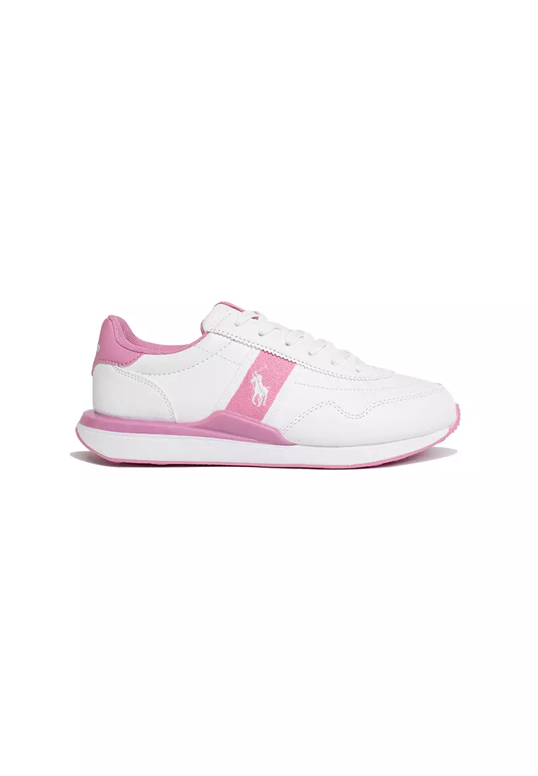 Discount on Polo Ralph Lauren  shoes - SKU: Train 89 Sport Sneaker - White/Pink (244068)
