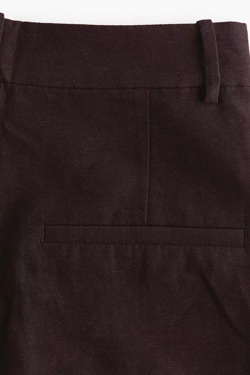 Tailored linen-blend shorts