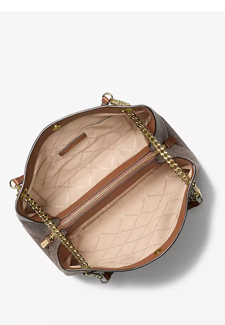 Christina Medium Signature Logo Messenger Bag