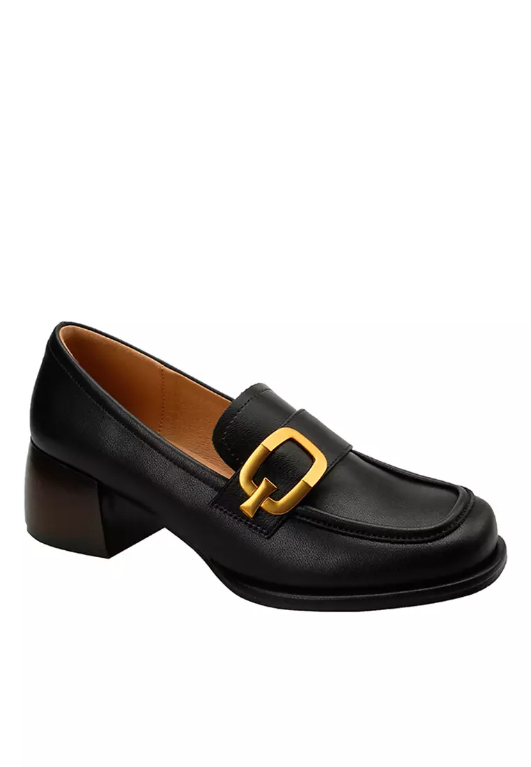 5CM Buckle Leather Loafer TE6810-2