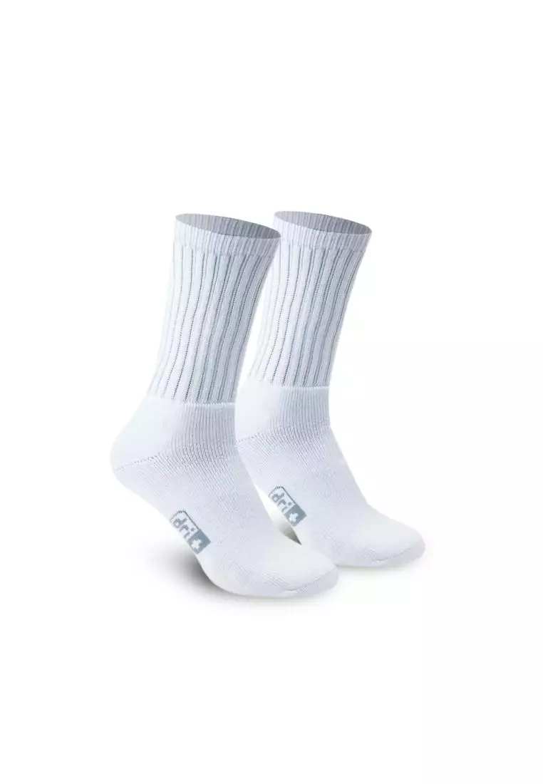 Dri Plus Men's Cotton Thick Sports Crew Length Socks 3 pairs in a pack DMSKG16