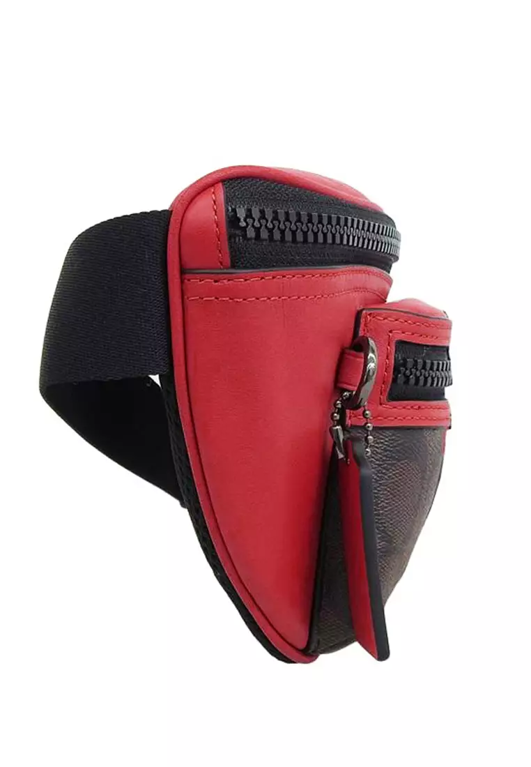 Red coach sale belt bag