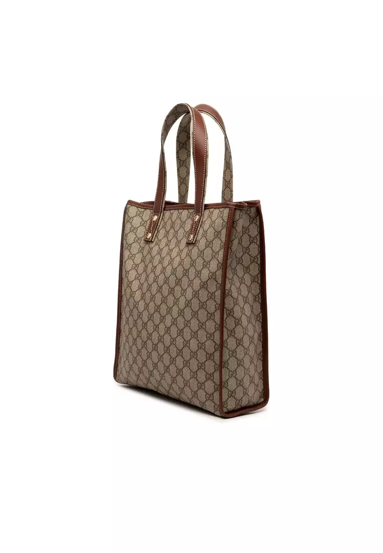 Pre-Loved Gucci Gg Supreme Web Tote