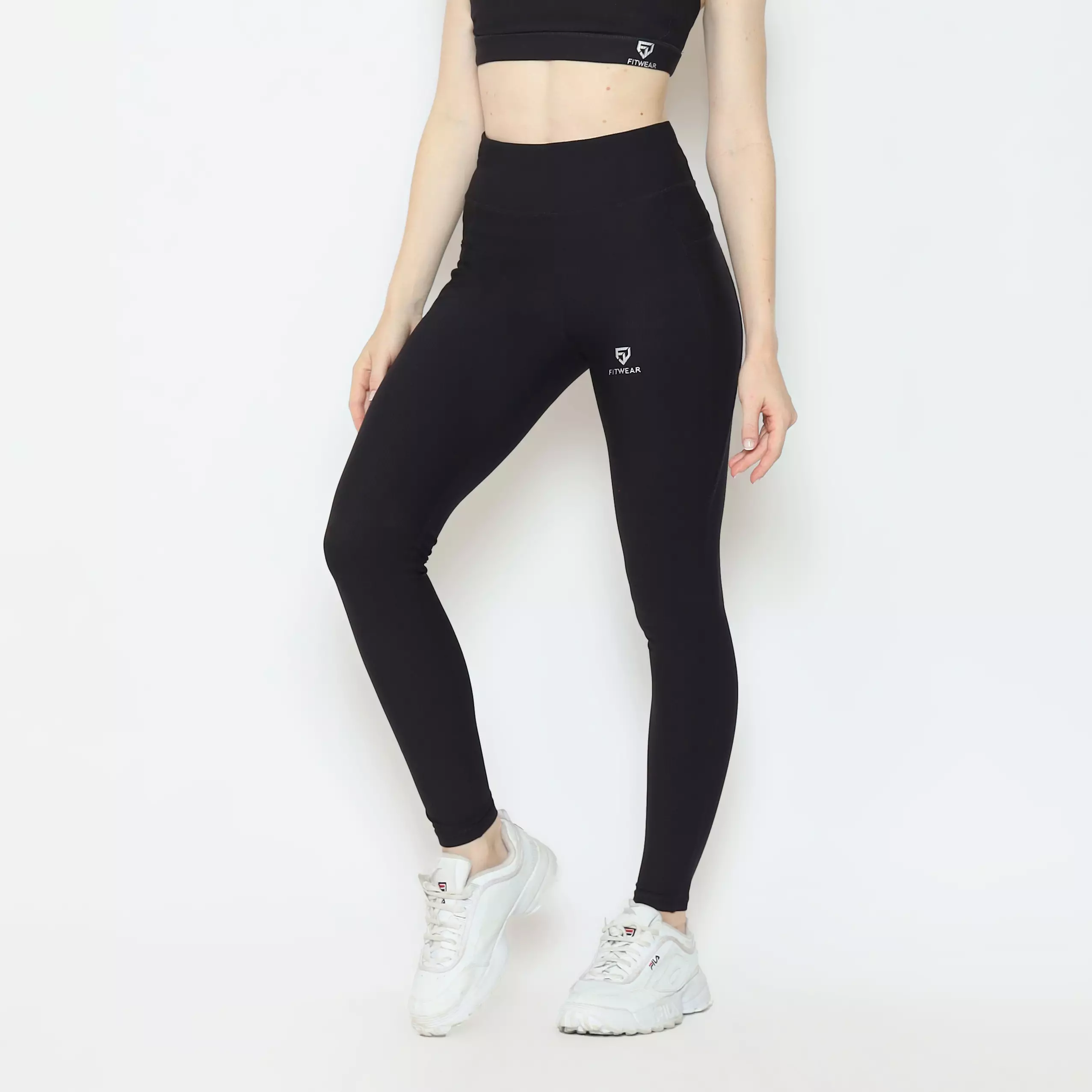 Fitwear - Legging Olahraga Wanita GALGADOT [LEGG RIBB] - BLACK