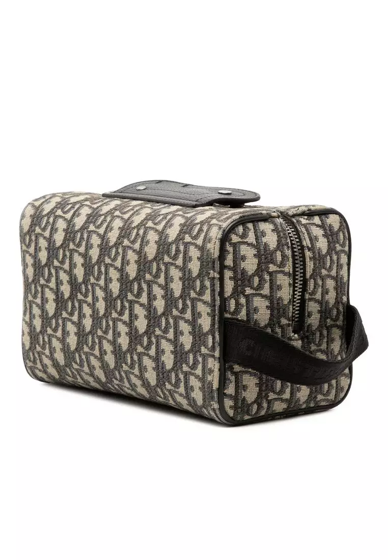 Buy Dior Pre-Loved Dior Oblique Canvas Lingot Toiletry Case 2026