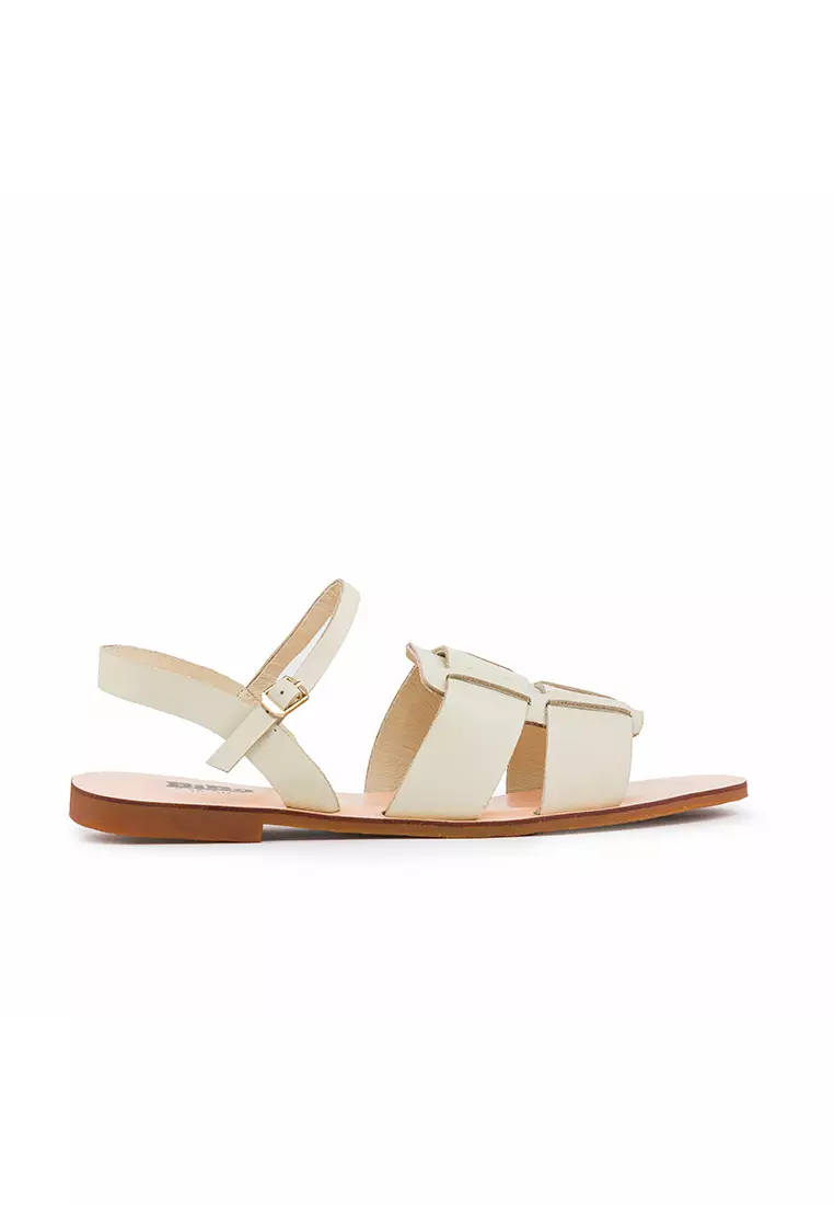 Discount on Bibo  shoes - SKU: Amelia Leather Flat Sandals