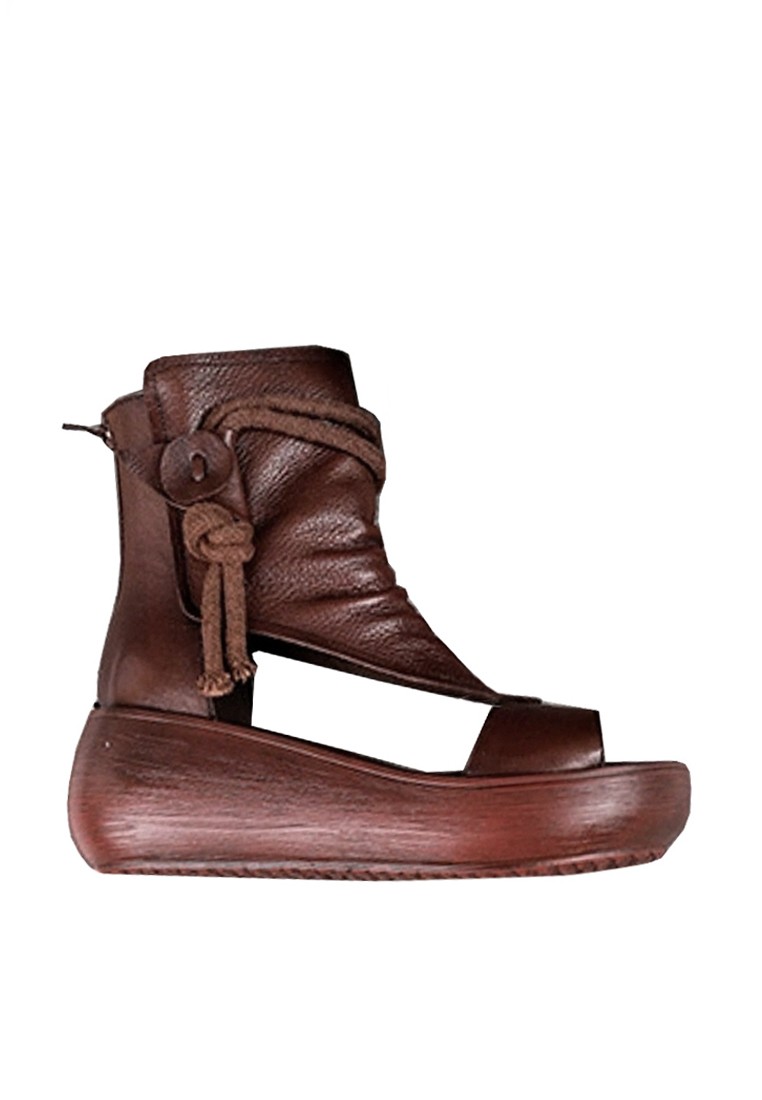 VANSA Synthetic Leather Platform Boots VSW-B708