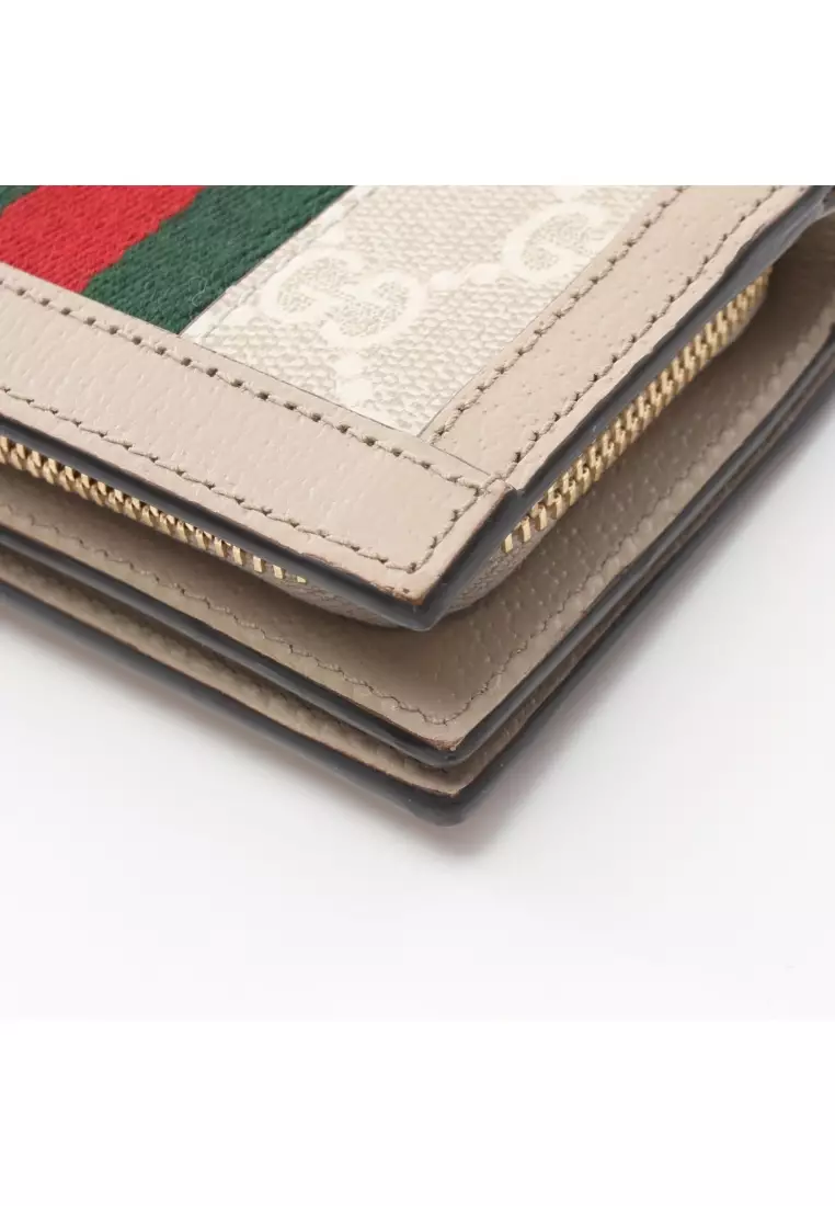 Buy Gucci Pre-Loved Gucci offdia GG Supreme Bi-fold wallet PVC leather ...