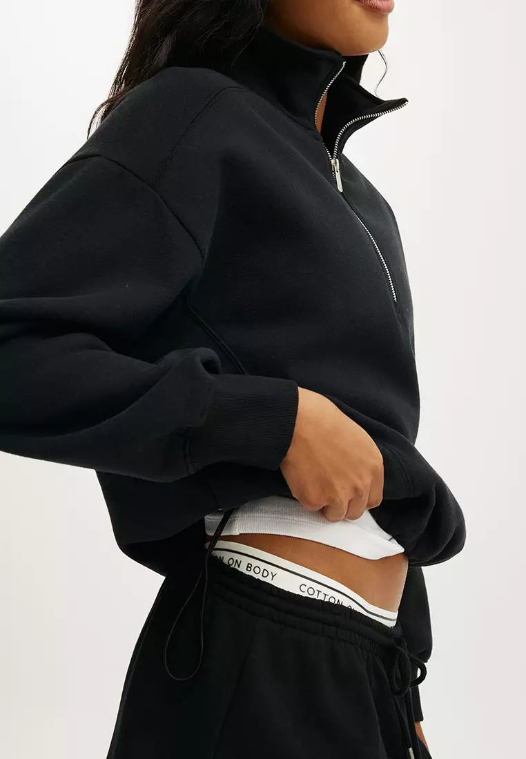 Plush Half Zip Sweatshirt
