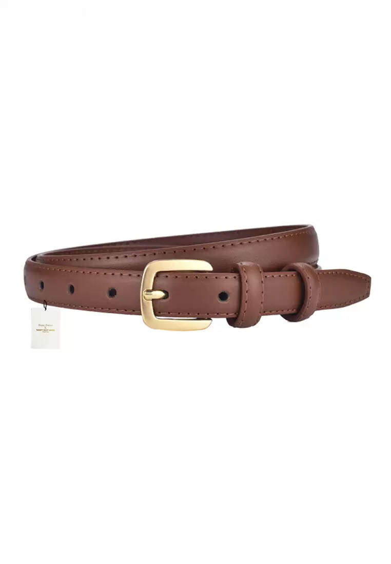 Metal Pin Gold Color Buckle Leather Belt JW CY-155