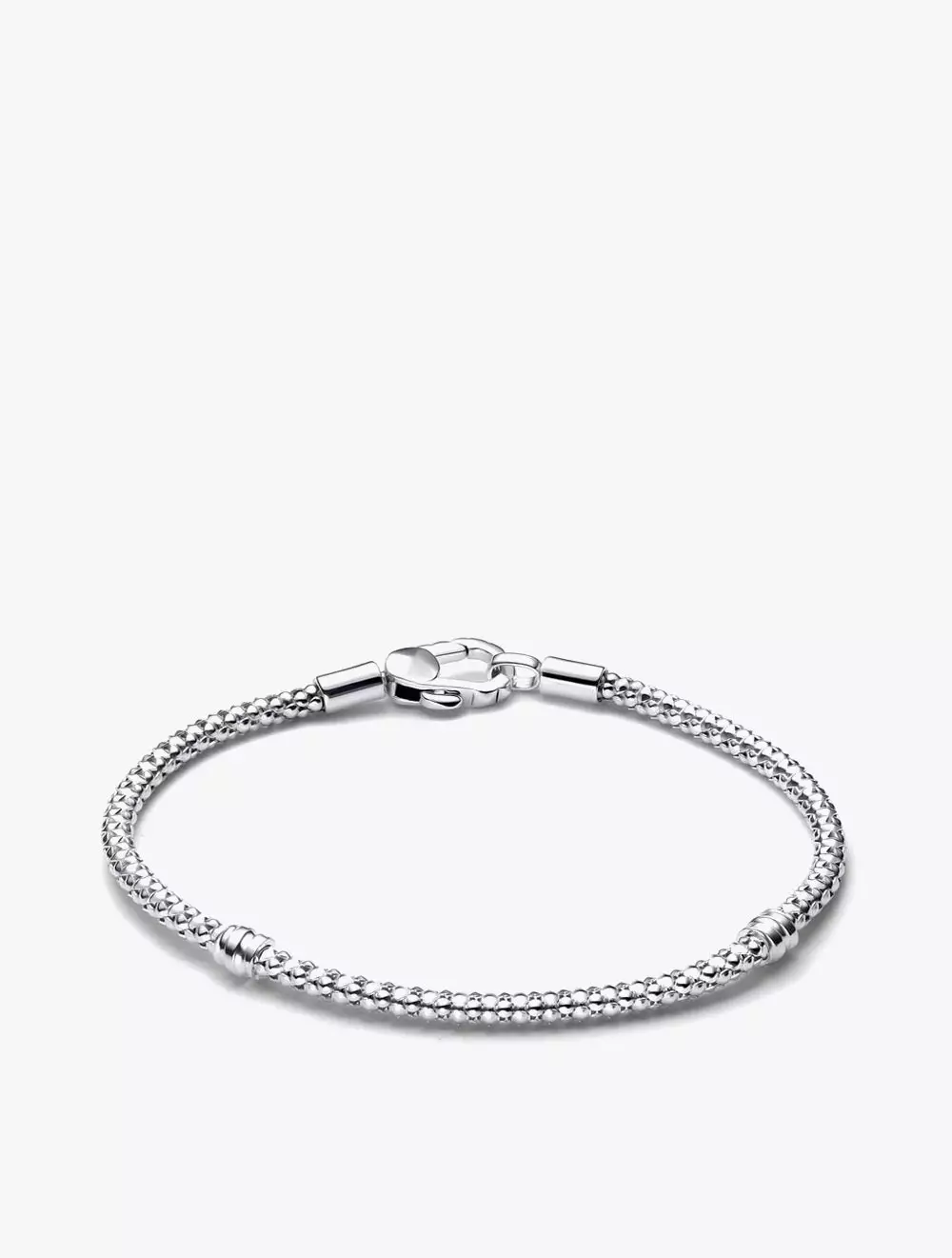 Studded chain sterling silver bracelet