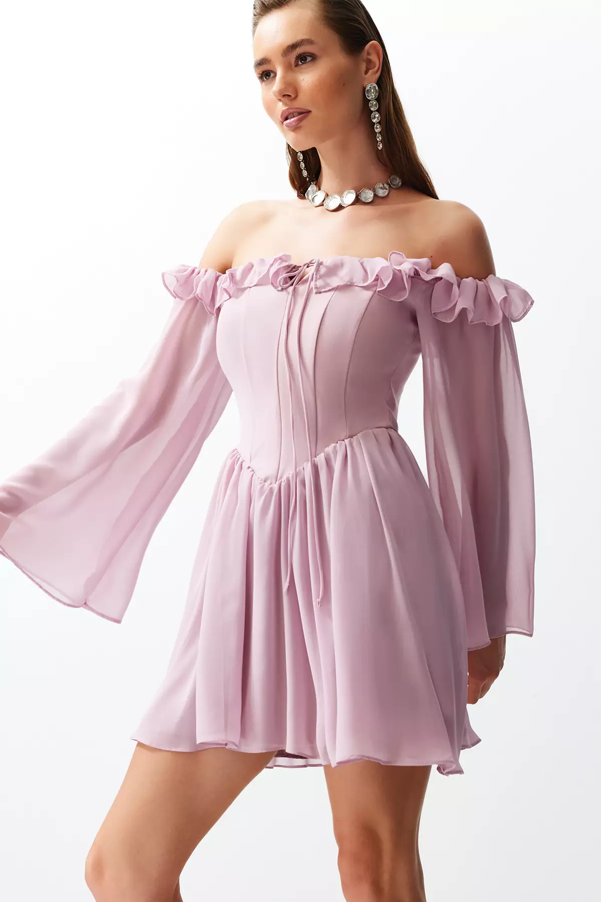 Ruffled Mini Dress