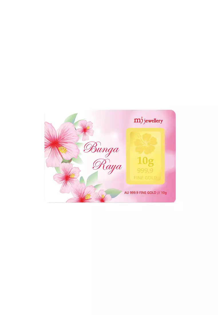 Buy MJ Jewellery 5G Gold Collection 999.9/24K Hibiscus/ Bunga Raya Gold ...