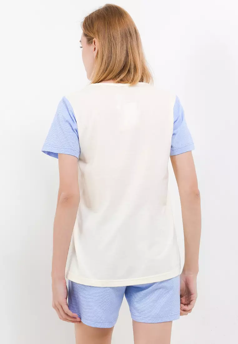 Pyjama Baju Tidur Short Sleeve Short Pants Sleepwear