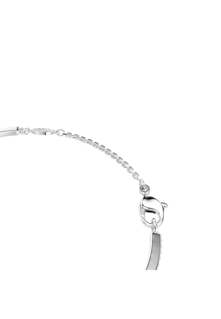Snake bracelet, Mixed cuts, Year of the Snake, White, Rhodium plated