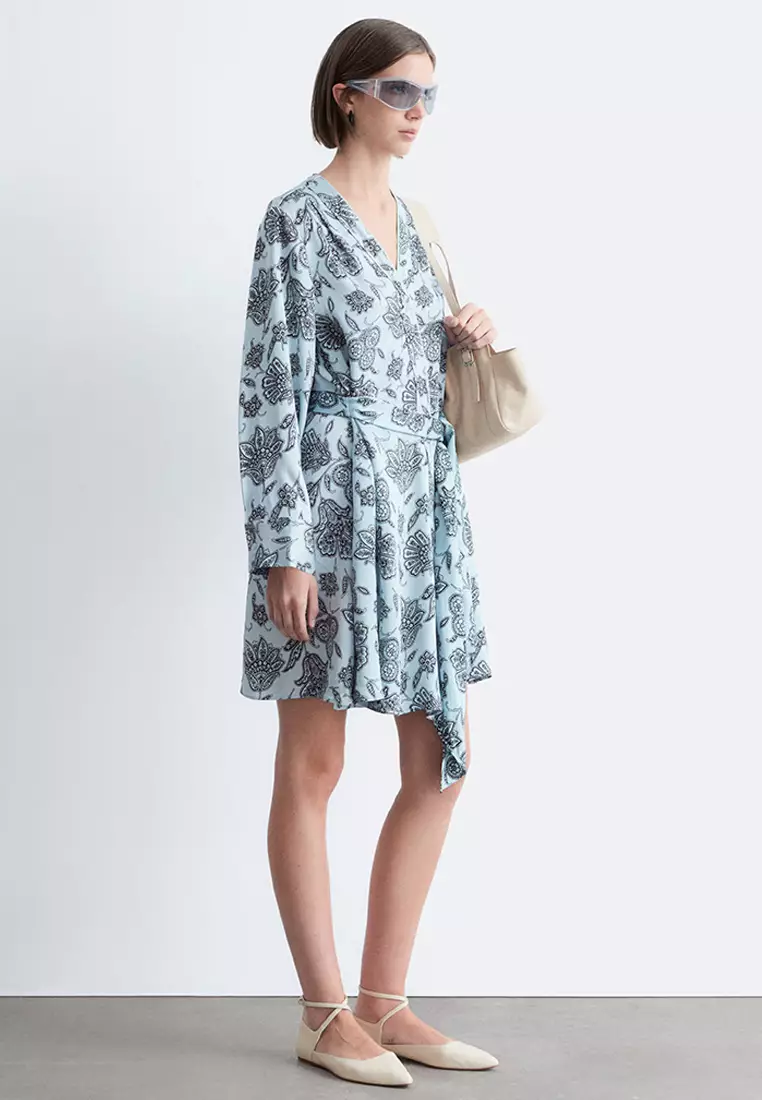 Floral Wrap Mini Dress