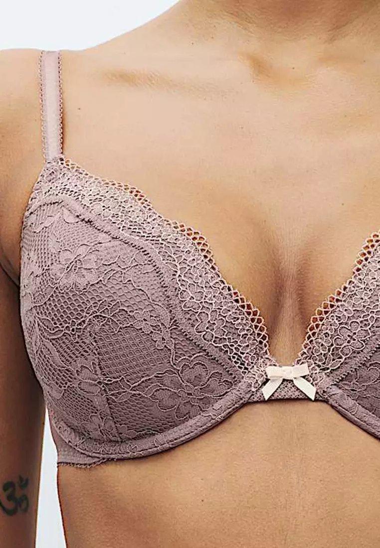 Jasmine Lace Wired Plunge Bra