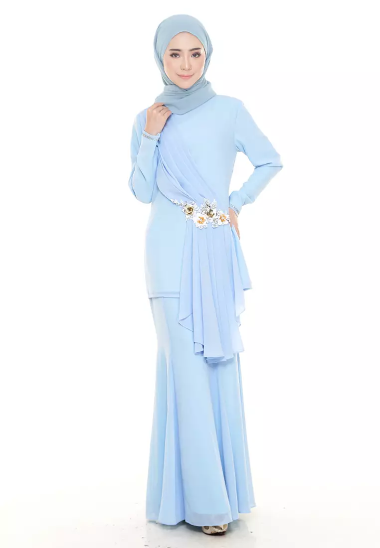 Pionery Kurung Modern in Light Blue