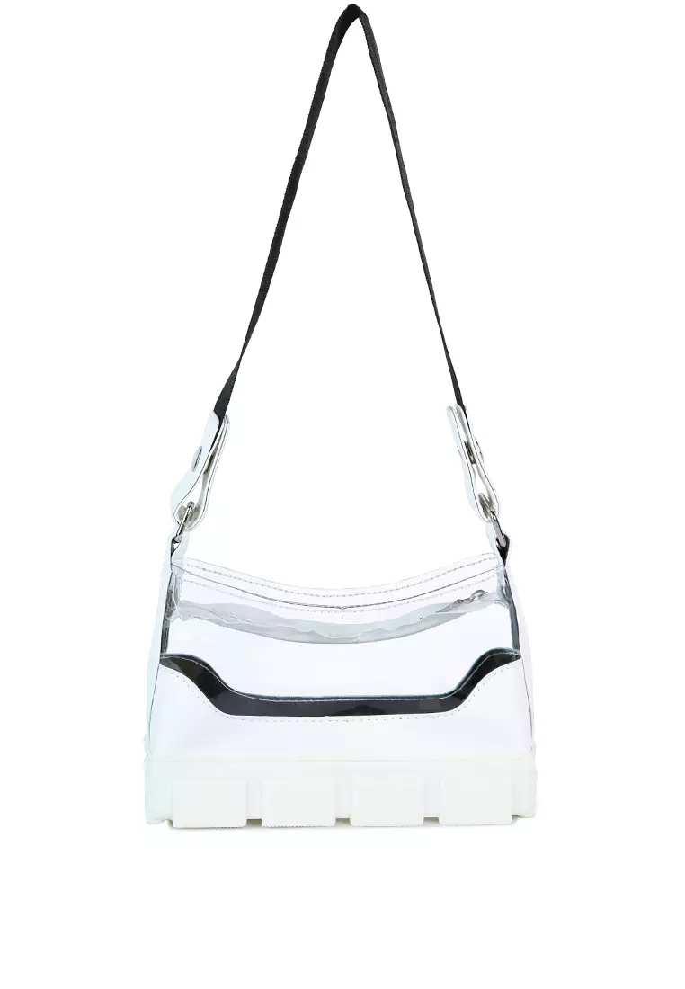 White on sale clear purse