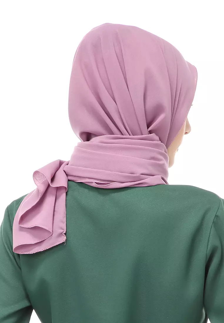 Cindy Hijab Pashmina Panjang Wanita Motif Polos Relaxed Fit - Lavender