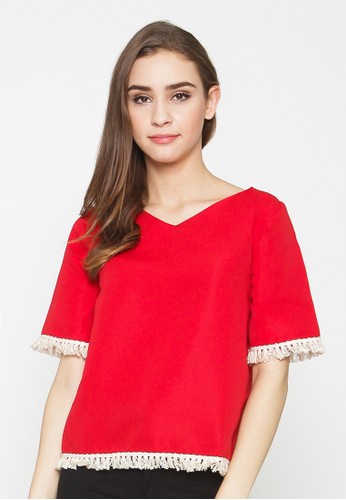 Ashley Red Blouse