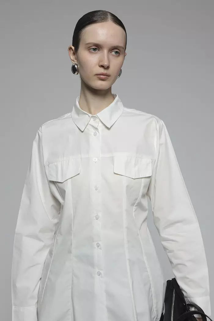 COTTONINK - Atasan Kemeja Wanita Off-white Gesso #StudioEssentials