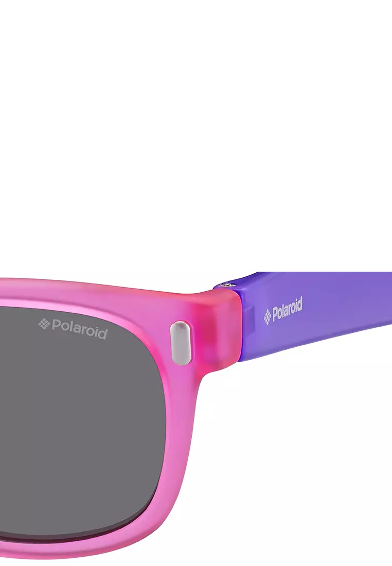 Polaroid Kids Sunglasses P0115-IUB-Y2, RECTANGULAR Shape with VIOLET PINK FLUO Color