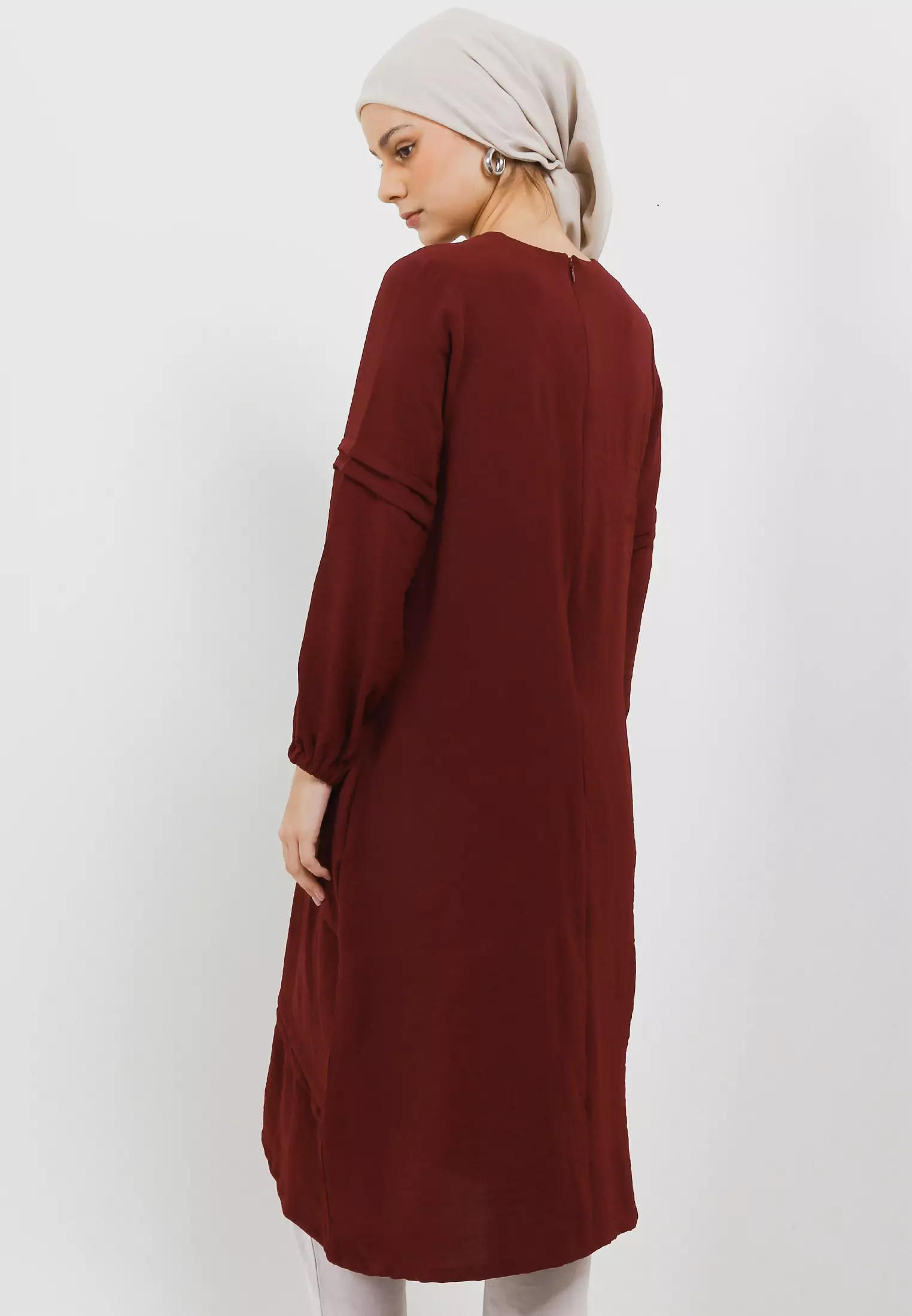 MFMW Bestye Midi Dress Maroon