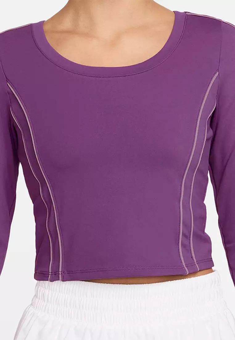One Fitted Dri-FIT Long Sleeves Cropped Top