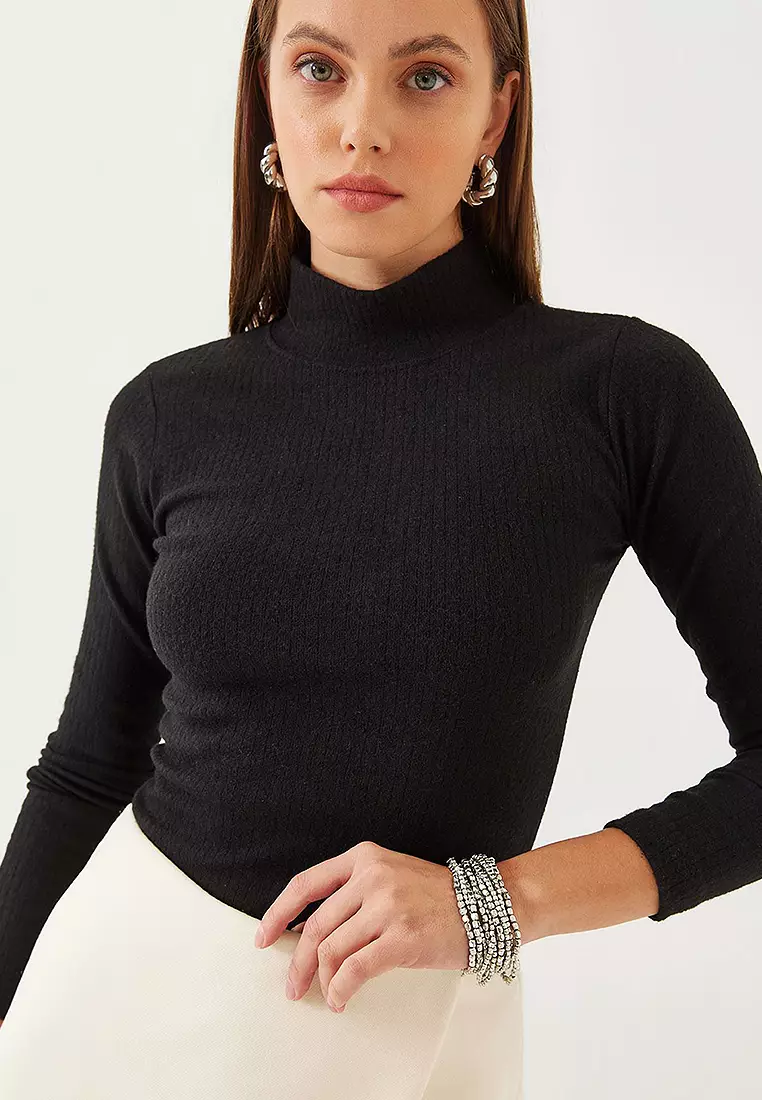 Jual Bianco Lucci Women's Turtleneck Basic T-Shirt 0014 60251867