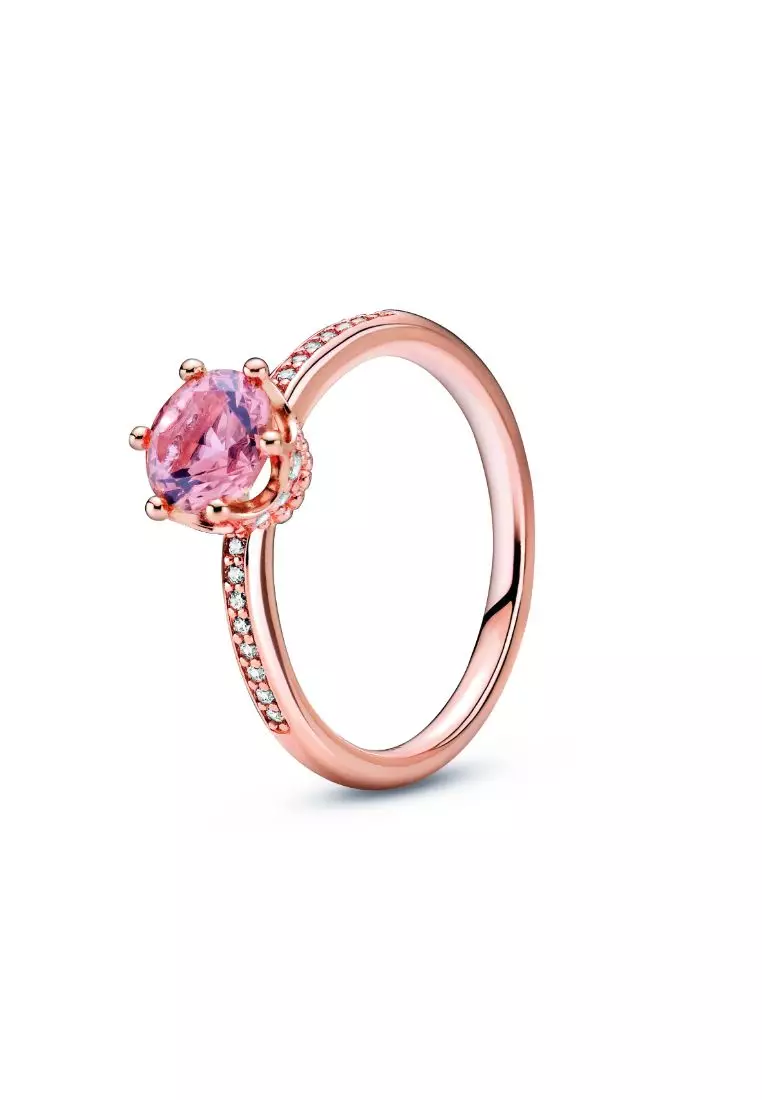 Rose gold top flower pandora ring