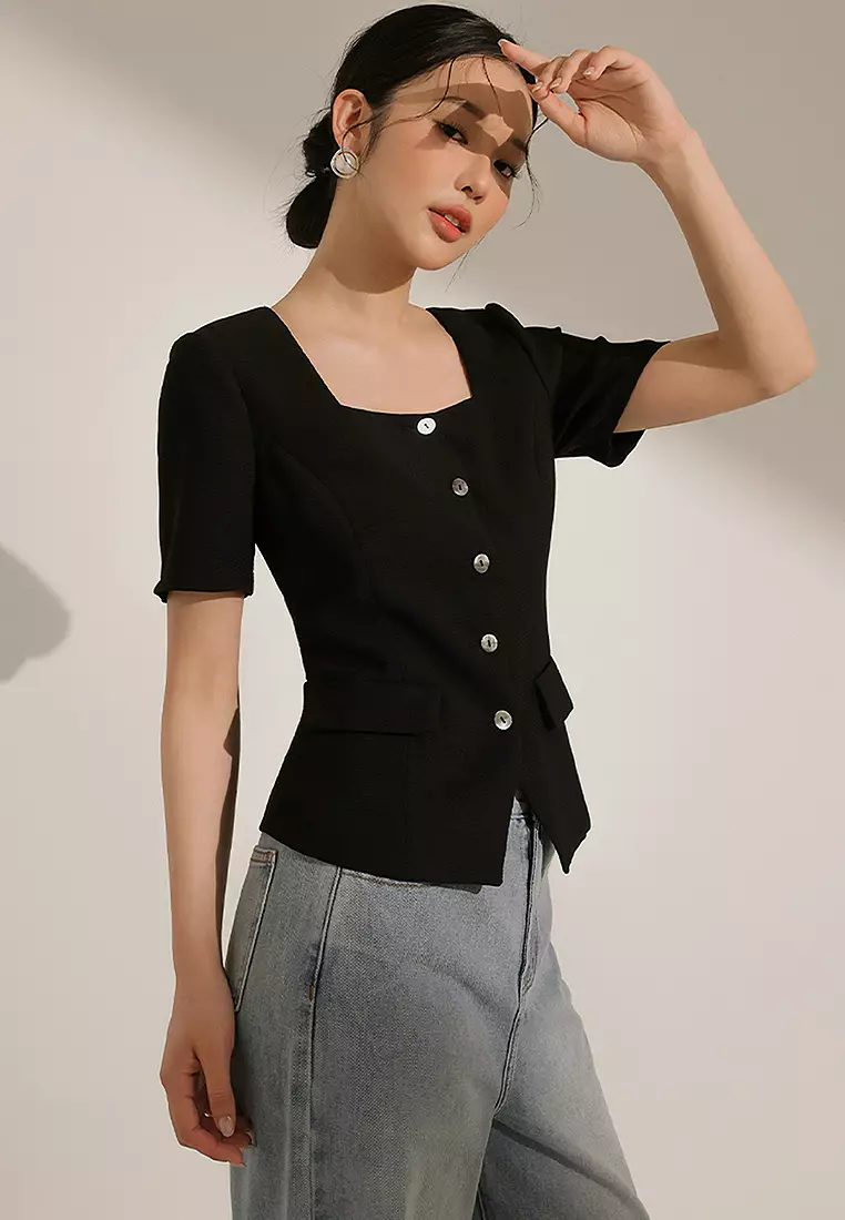 Square Neck Suit Top