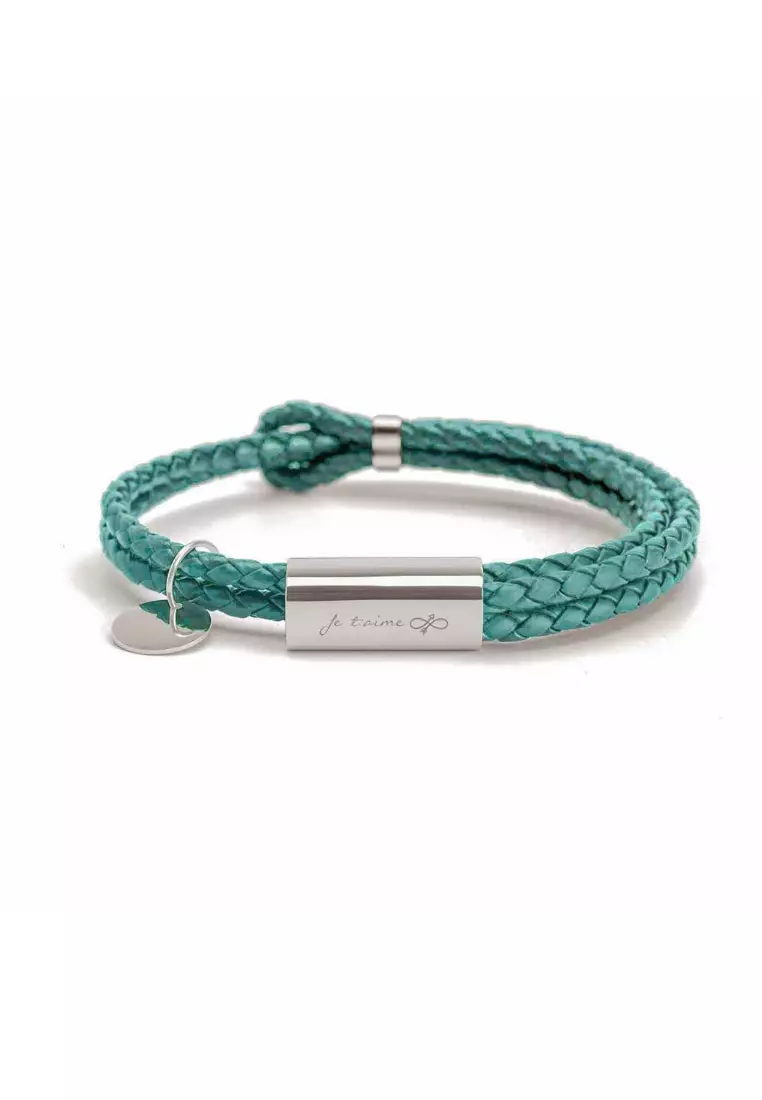 White sale leather bracelet