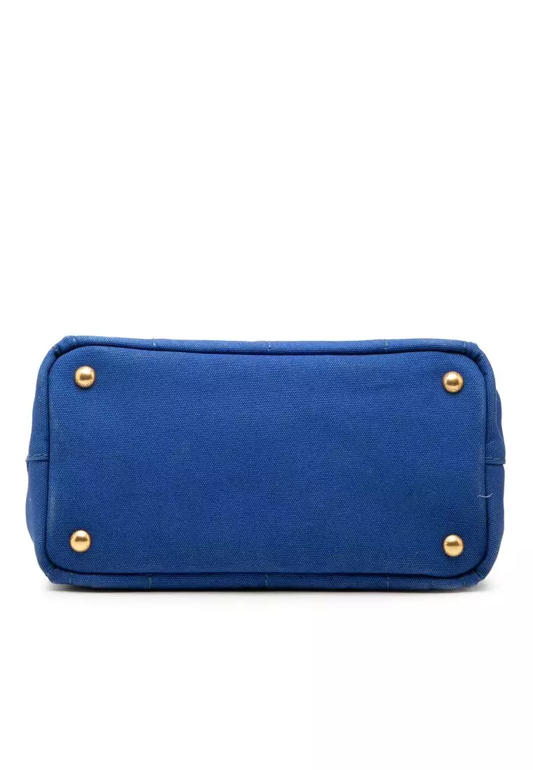 Pre-Loved Prada Small Canvas Canapa Logo Satchel