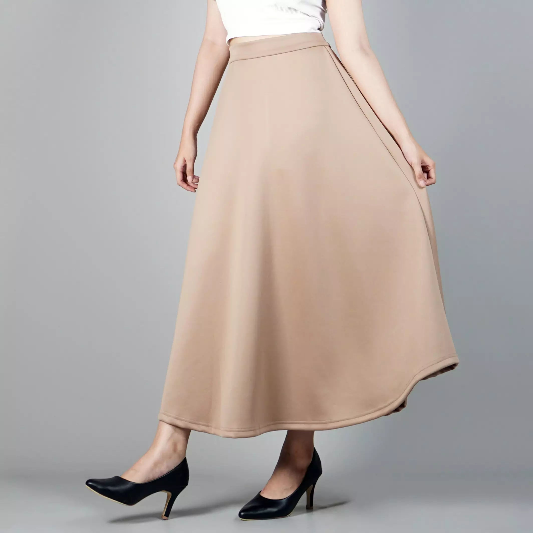 RACHEL Rok Wanita Maksi Gaya Korea Rok Maksi Maxi Skirt Flare Skirt - COKSU