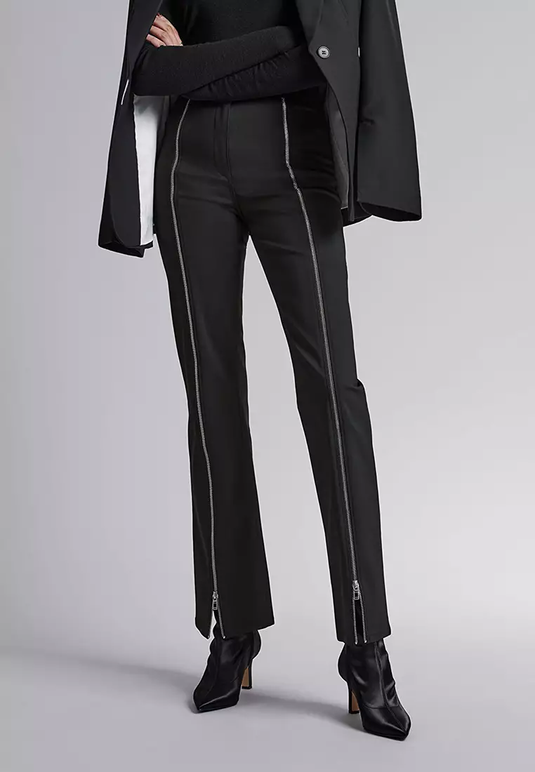 Zipper-Detailed Trousers