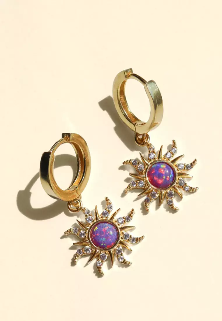 Rapunzel Opal Sun Drop Earrings