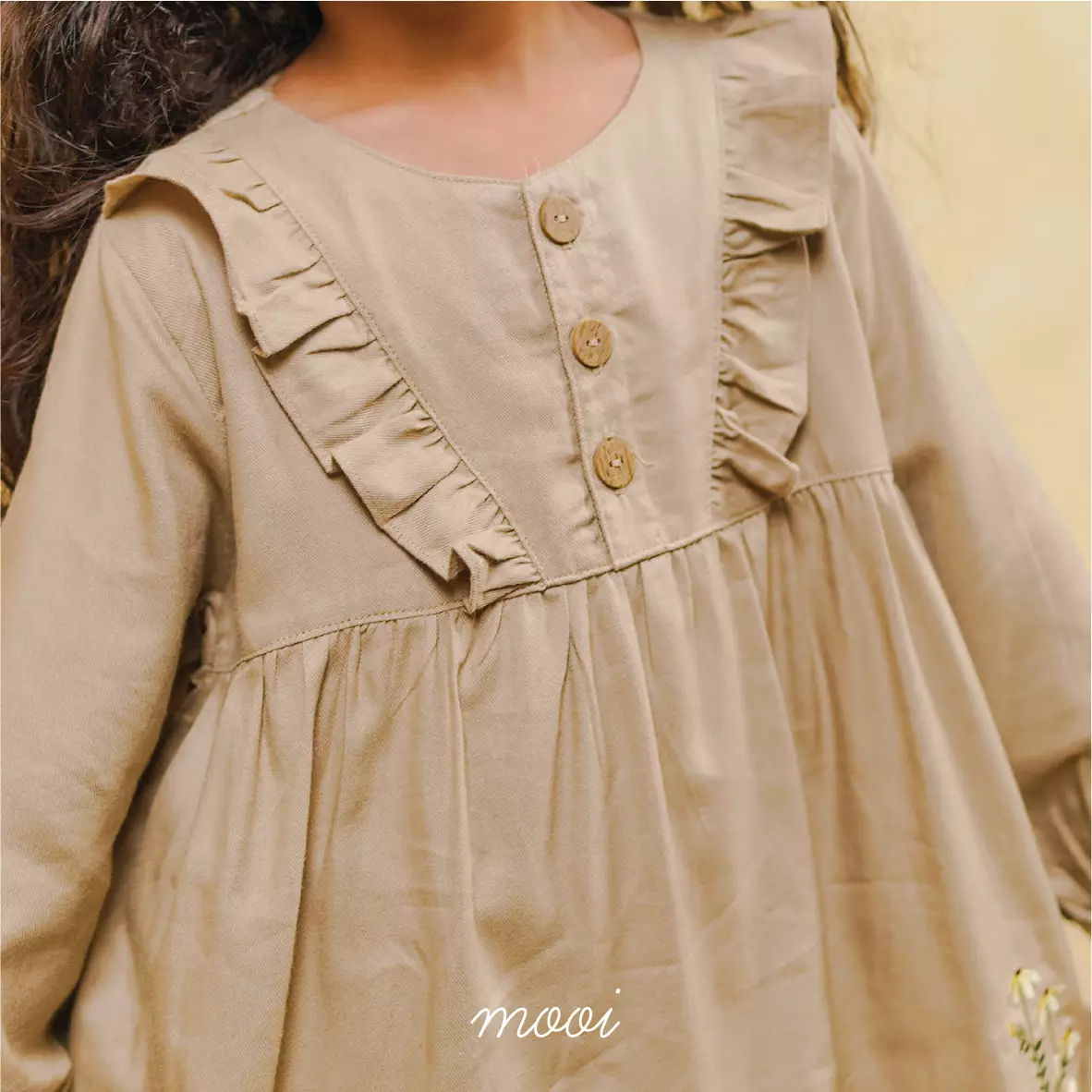 Mooi Dress Anak Gamis Anak Perempuan Raya Collection Marwah Gamis - Clary Sage