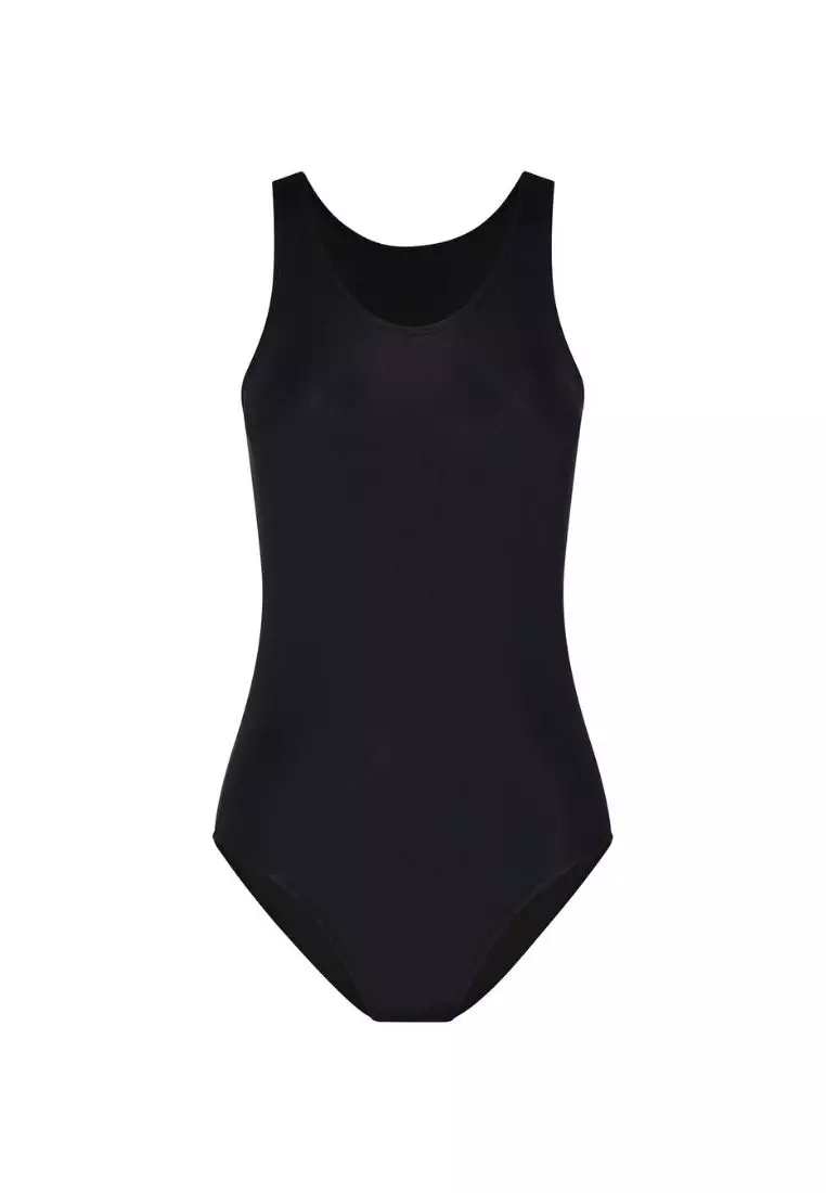Modibodi Teen Period Swimwear Racerback One Piece Light Black